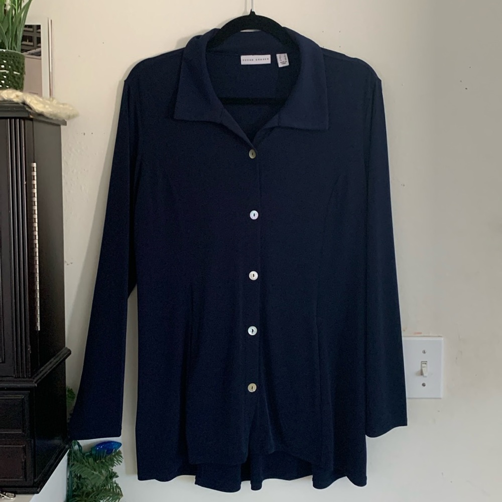 Button up no iron top